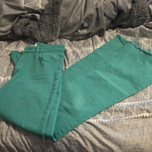 Zara Green Denim Pants